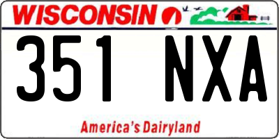 WI license plate 351NXA