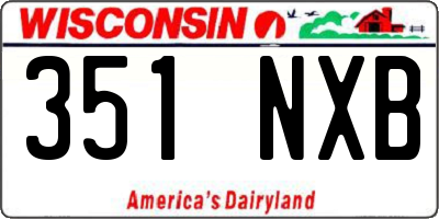 WI license plate 351NXB