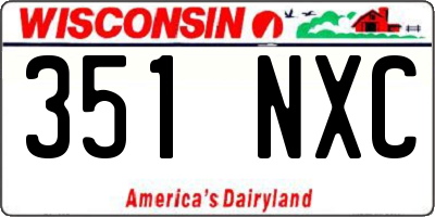 WI license plate 351NXC