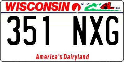 WI license plate 351NXG