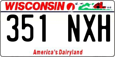 WI license plate 351NXH