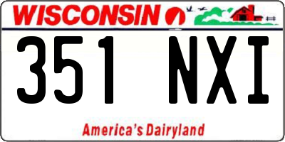 WI license plate 351NXI