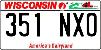 WI license plate 351NXO