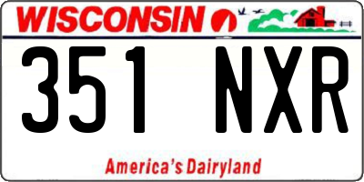 WI license plate 351NXR