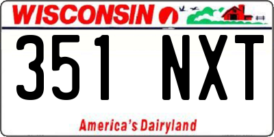 WI license plate 351NXT