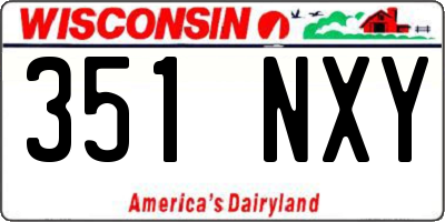 WI license plate 351NXY