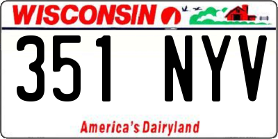 WI license plate 351NYV