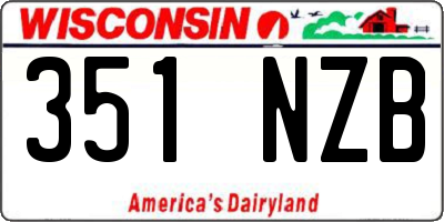 WI license plate 351NZB