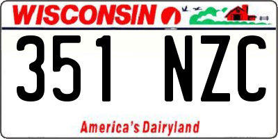 WI license plate 351NZC