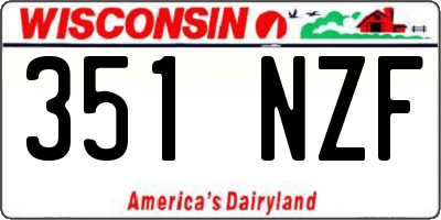 WI license plate 351NZF