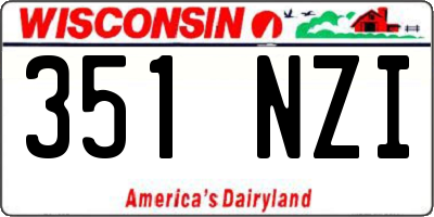 WI license plate 351NZI