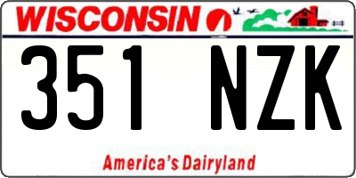 WI license plate 351NZK