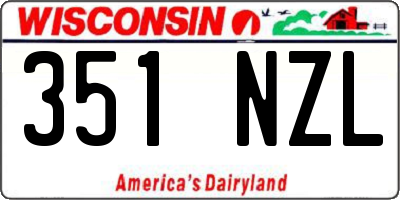 WI license plate 351NZL