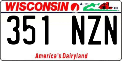WI license plate 351NZN