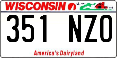 WI license plate 351NZO