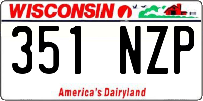 WI license plate 351NZP