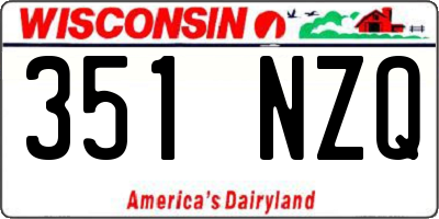 WI license plate 351NZQ