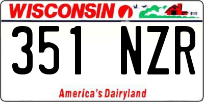 WI license plate 351NZR