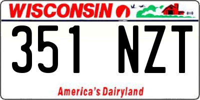 WI license plate 351NZT