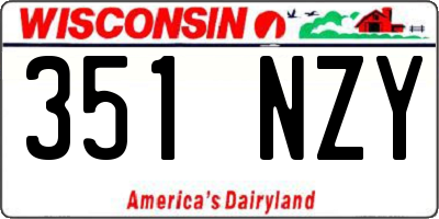 WI license plate 351NZY