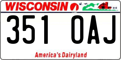 WI license plate 351OAJ