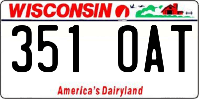 WI license plate 351OAT