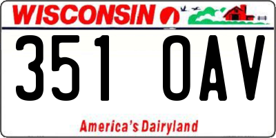 WI license plate 351OAV