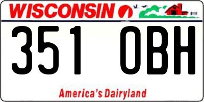 WI license plate 351OBH
