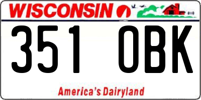 WI license plate 351OBK