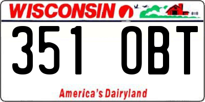 WI license plate 351OBT