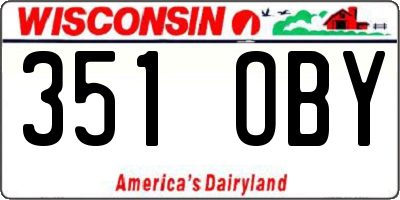 WI license plate 351OBY