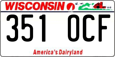 WI license plate 351OCF