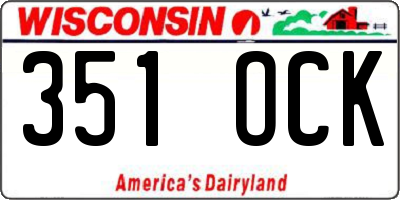 WI license plate 351OCK