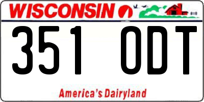 WI license plate 351ODT