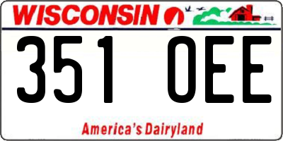 WI license plate 351OEE