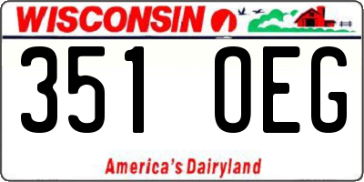 WI license plate 351OEG