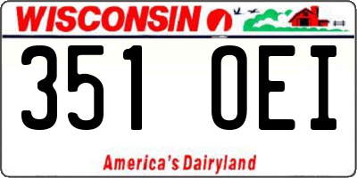 WI license plate 351OEI