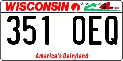 WI license plate 351OEQ