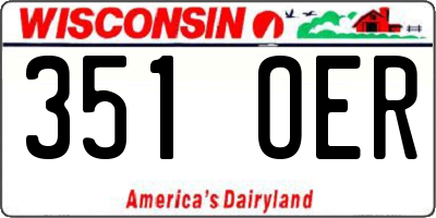WI license plate 351OER