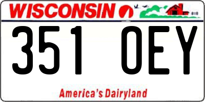 WI license plate 351OEY