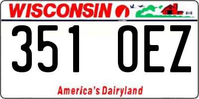 WI license plate 351OEZ