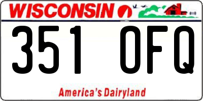 WI license plate 351OFQ