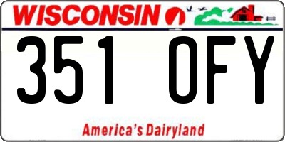 WI license plate 351OFY