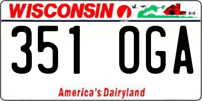 WI license plate 351OGA