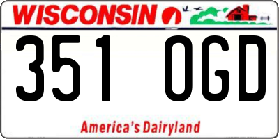 WI license plate 351OGD