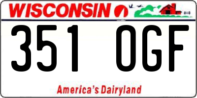 WI license plate 351OGF