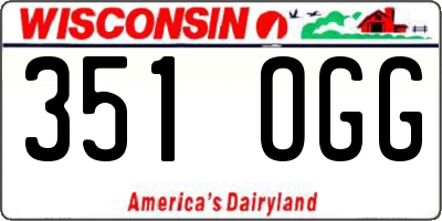 WI license plate 351OGG