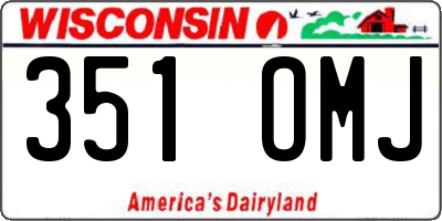 WI license plate 351OMJ