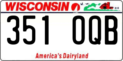 WI license plate 351OQB