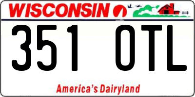 WI license plate 351OTL